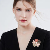 Pearl Flower Brooch Pin High Party Coat Scarf Accessories