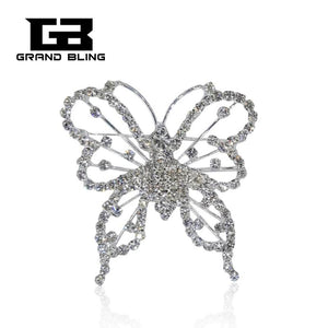 Rhinestone Butterfly Brooch for Suit Decoration