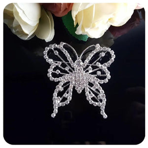Rhinestone Butterfly Brooch for Suit Decoration
