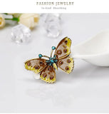 Butterfly Crystal Pin Brooches for Women Party Banquet Rhinestone Pins