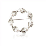 Yellow Leaf Pearl Brooch for Women Jewelry