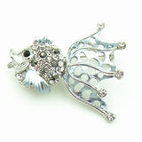 Crystal Fish Brooches Pin Inlay Rhinestone Goldfish Brooch Pin