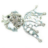 Crystal Fish Brooches Pin Inlay Rhinestone Goldfish Brooch Pin