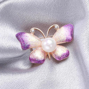 Butterfly Insect Pins Pearl Brooch For Women Lady Wedding Party Jewelry