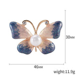 Butterfly Insect Pins Pearl Brooch For Women Lady Wedding Party Jewelry