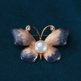 Butterfly Insect Pins Pearl Brooch For Women Lady Wedding Party Jewelry