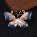 Butterfly Insect Pins Pearl Brooch For Women Lady Wedding Party Jewelry
