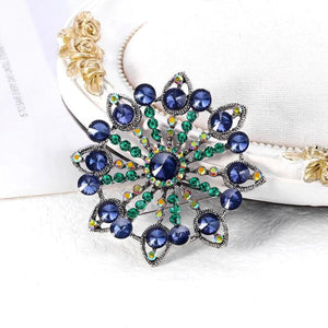 Crystal Rhinestone Round Brooch Pins Bouquet Wedding Party Women Accessories