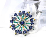 Crystal Rhinestone Round Brooch Pins Bouquet Wedding Party Women Accessories