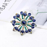 Crystal Rhinestone Round Brooch Pins Bouquet Wedding Party Women Accessories