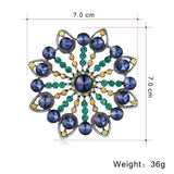 Crystal Rhinestone Round Brooch Pins Bouquet Wedding Party Women Accessories