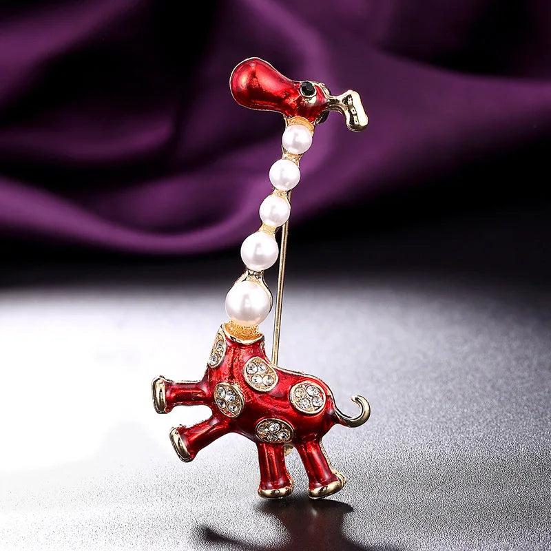 Deer Animal Brooches Jewelry Lady Corsage Clips Suit Scarf Dress Decoration