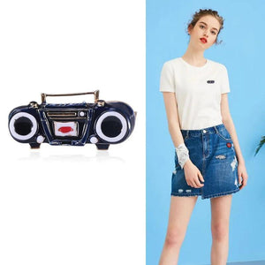Historicism Radio Brooch Alloy Drip Tape Recorder Accessories