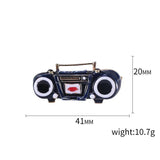 Historicism Radio Brooch Alloy Drip Tape Recorder Accessories