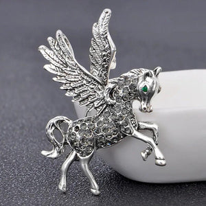 Men's Horse Wings Shape Brooch Cartoon Vintage Pin