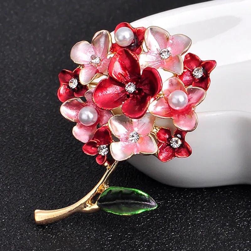 Zlxgirl Alloy Flower Brooch Bridal Scarf Pin