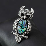 Rhinestone Shell Owl Brooch for women, Animal Woodpecker Banquet Brooch