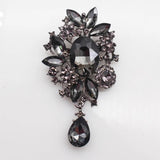 Vintage Crystal Rhinestone Brooch High-end Water Drop Pendant Clothing