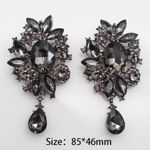 Vintage Crystal Rhinestone Brooch High-end Water Drop Pendant Clothing