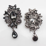 Vintage Crystal Rhinestone Brooch High-end Water Drop Pendant Clothing