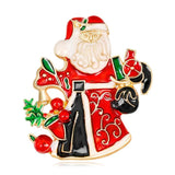 Santa Claus Enamel Alloy Pin Christmas Party Jewelry AL385