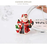 Santa Claus Enamel Alloy Pin Christmas Party Jewelry AL385