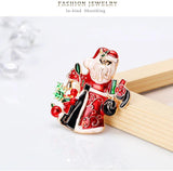 Santa Claus Enamel Alloy Pin Christmas Party Jewelry AL385