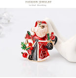 Santa Claus Enamel Alloy Pin Christmas Party Jewelry AL385