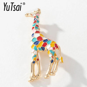 Multicolor Giraffe Cartoon Brooch Animal Alloy Brooch