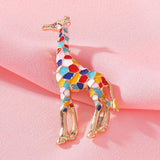 Multicolor Giraffe Cartoon Brooch Animal Alloy Brooch