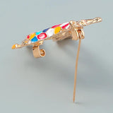 Multicolor Giraffe Cartoon Brooch Animal Alloy Brooch