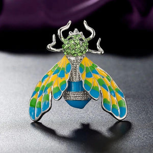 Colorful Bee Brooches for Women Party Hijab Accessory