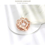 Simplicity Flower Crystal Brooch Pin Scarf Clip AH159