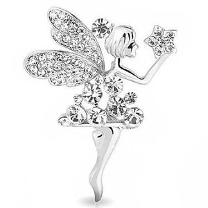 Romantic Angel Hand Holding Stars Crystal FAIRY Brooches Pin