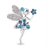 Romantic Angel Hand Holding Stars Crystal FAIRY Brooches Pin
