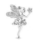 Romantic Angel Hand Holding Stars Crystal FAIRY Brooches Pin
