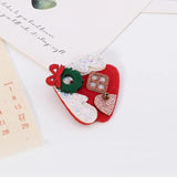 Xmas Style House Shape Brooch Pin Jewelry For Girls AL658