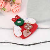 Xmas Style House Shape Brooch Pin Jewelry For Girls AL658