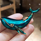 Enamel Fish Shape Men Brooch Jewelry Christmas Hijab Pins