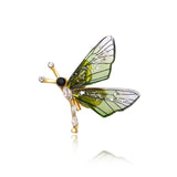 Crystal Insect Brooches Dragonfly Bees Lapel Pins Female Accessories