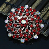 Rose Gold Multicolor Flower Pins Women Charms Dress Brooches