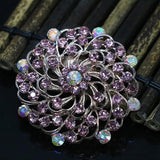Rose Gold Multicolor Flower Pins Women Charms Dress Brooches