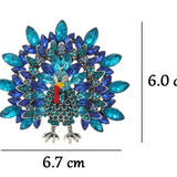 Fall 3D Rhinestone Turkey Brooch Winter Pin