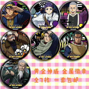 1pc 58mm Golden Kamuy Sugimoto Ogata Asirpa Tanigaki badges brooch