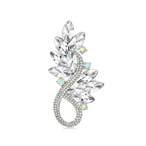 Crystal Flower Brooch 2-Color Palace Style Party Brooch Pin
