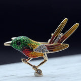 Colorful Enamel cartoon birds brooch For Women Men Jewelry