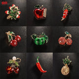 Cherry Brooch Anti Light Fixing Pin Jewelry