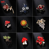 Cherry Brooch Anti Light Fixing Pin Jewelry