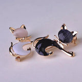 Jet Cat Brooches Bouquet Women's Statement Jewelry Gorgeous Collar