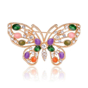 Butterfly Glass Brooch Rhinestone Bra Direct Sales